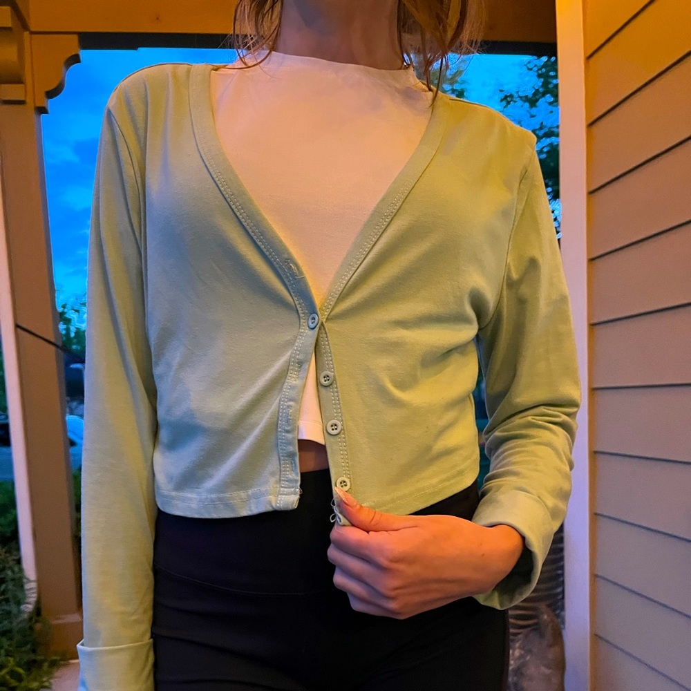Mint green cardigan